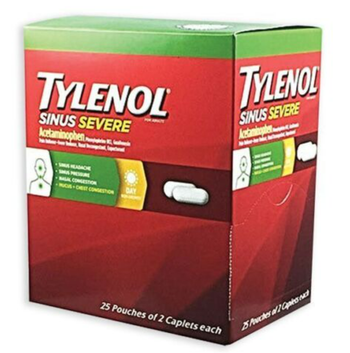 TYLENOL SINUS SEVERE 25X2 CAPLETS